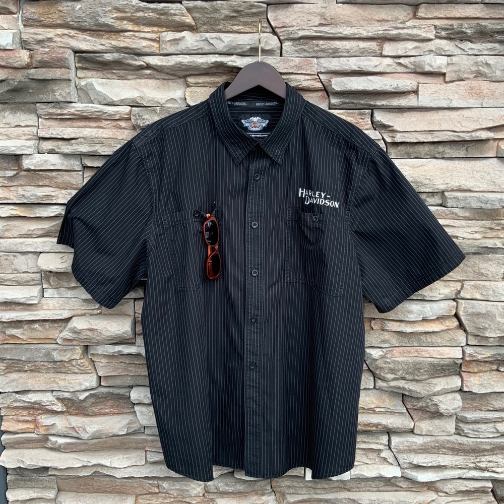 Harley Davidson Button Down Dress SS Shirt Size XL
